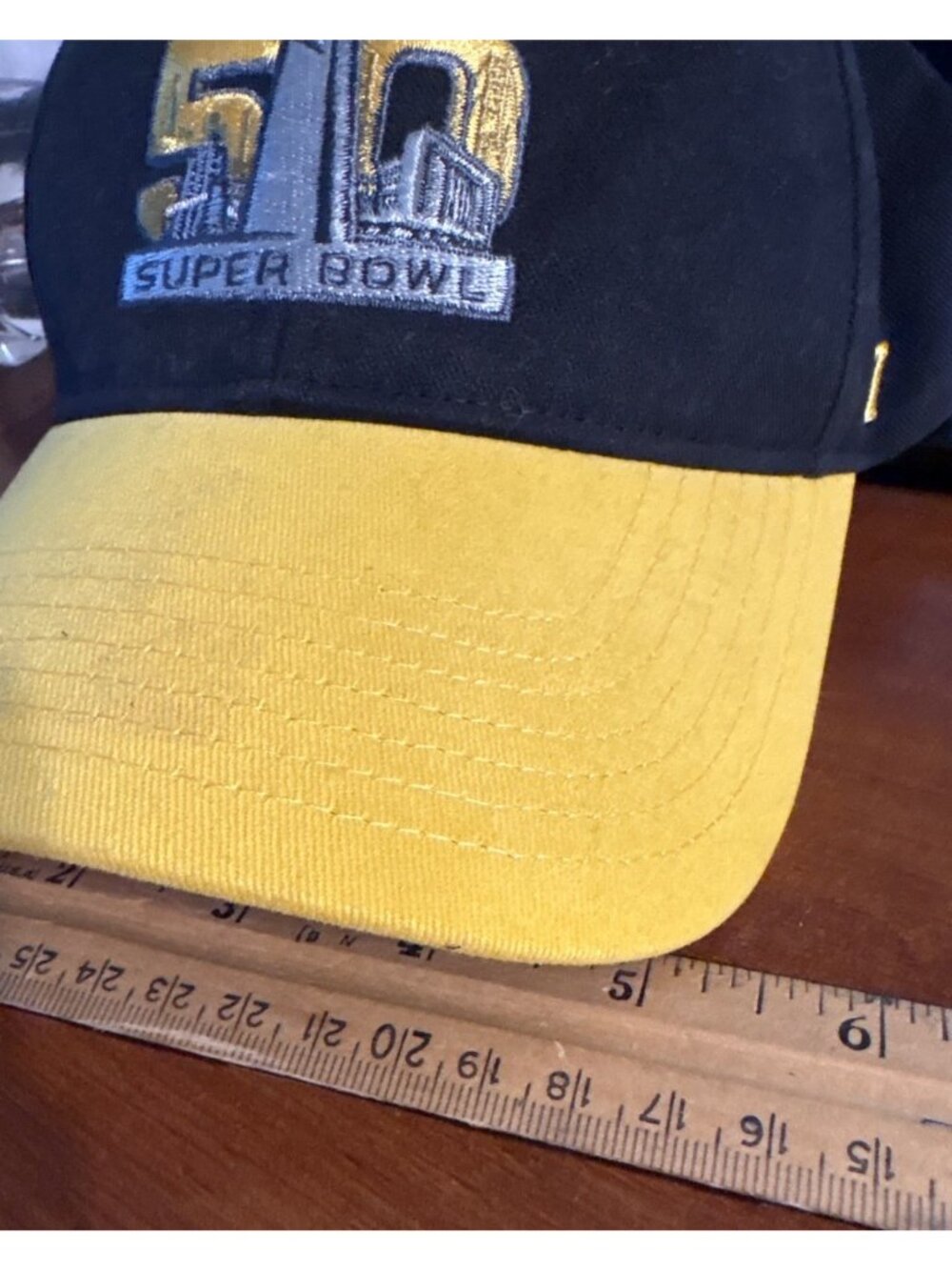 Super Bowl 50 Youth Hat By 47 Brand Black & Yellow Adjustable Cap - Picture 12 of 13